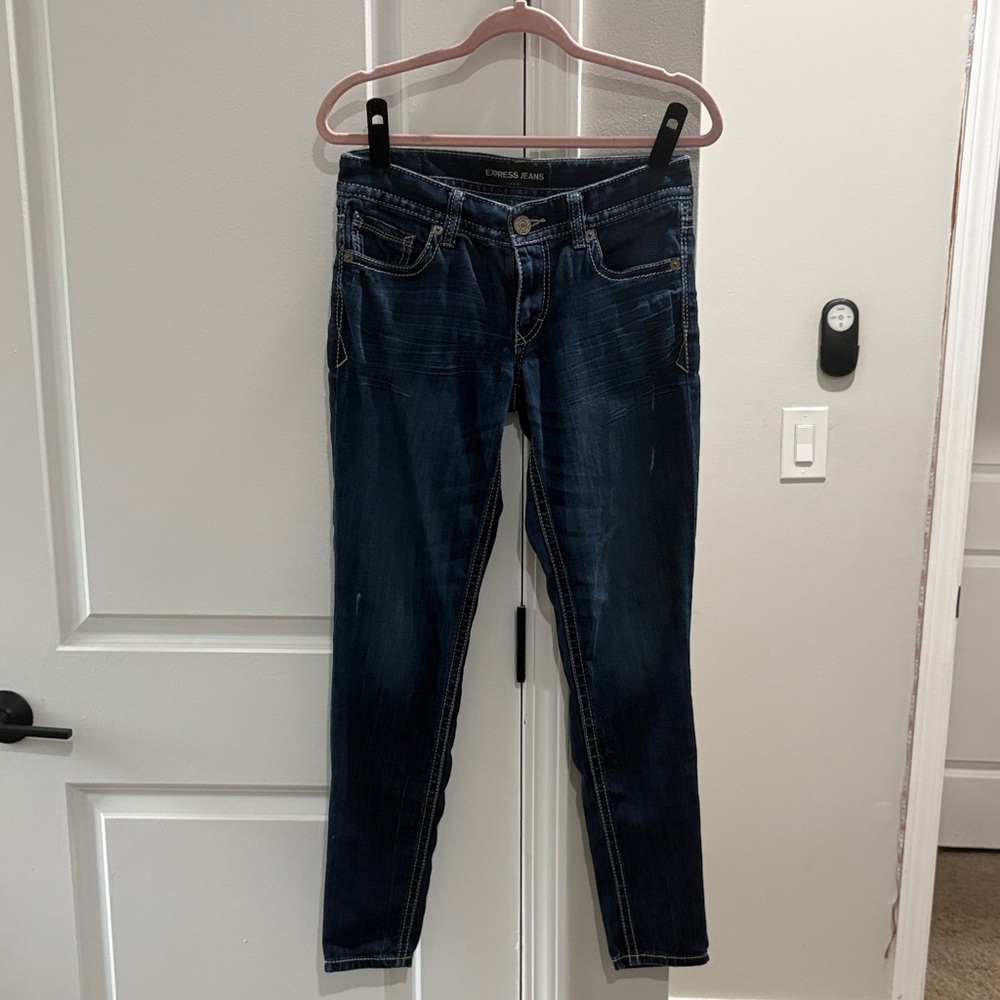 Express Women’s Deep Indigo Skinny Jeans